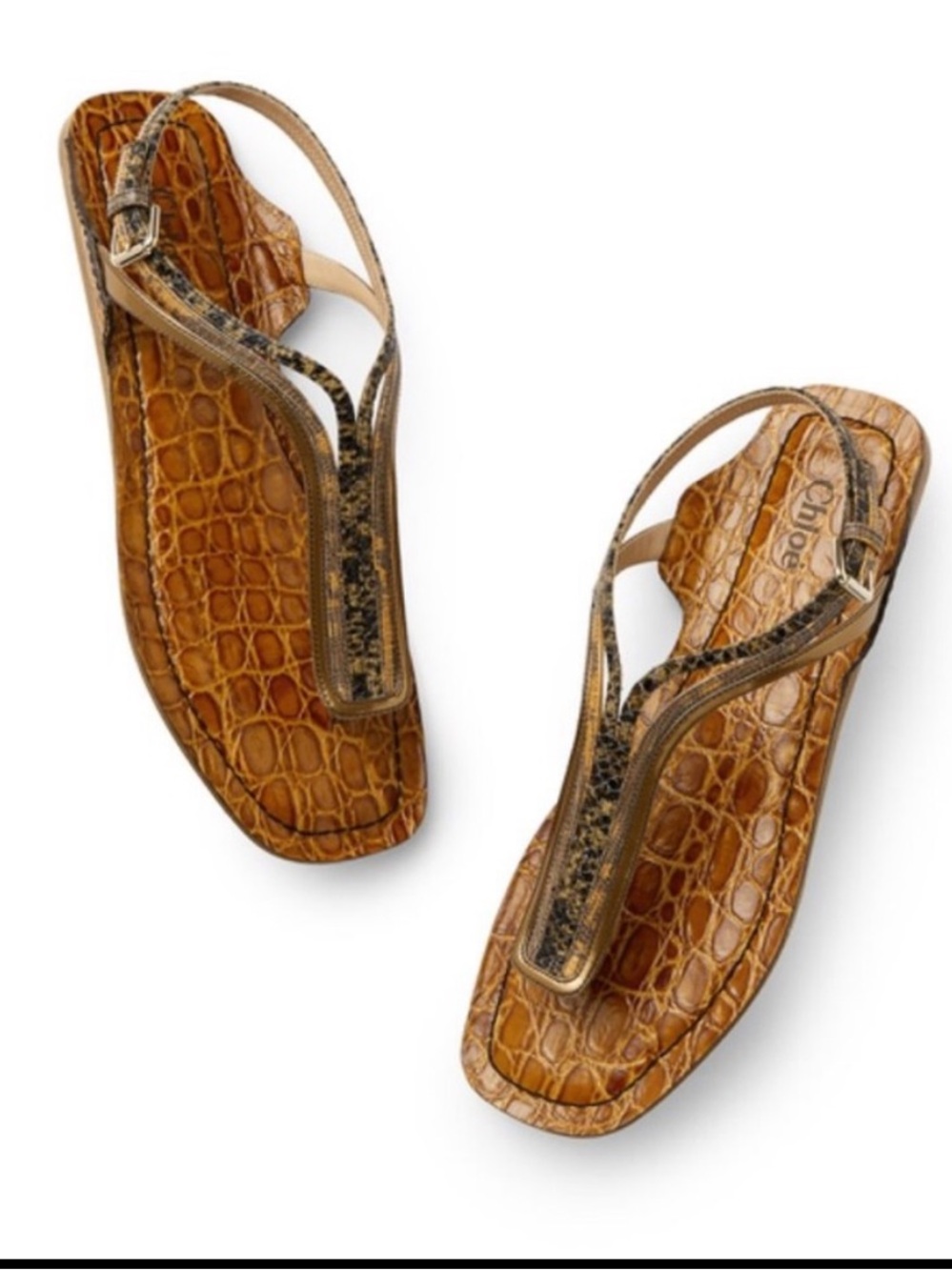 Chloe Animal Print Neutral Toe Sandals